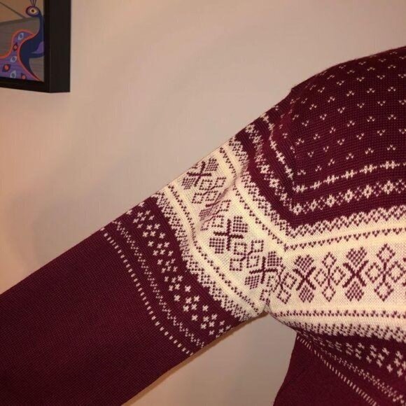 Steffner Sweater Womens Pure Wool Made In Austria Full Zipper Red Maroon - Picture 11 of 13